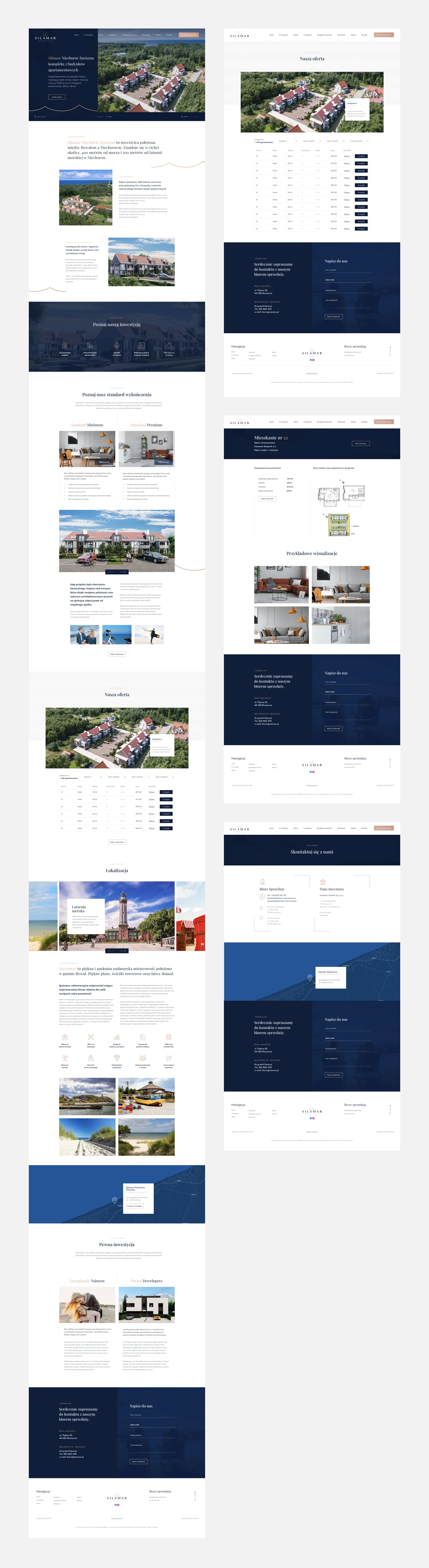 Silamar – real estate website design for a property development, Niechorze