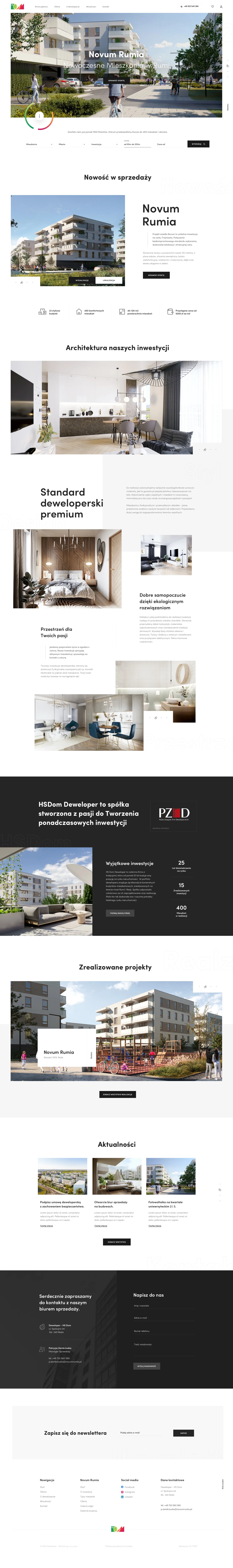 HS DOM – real estate website design for a property development, Rumia