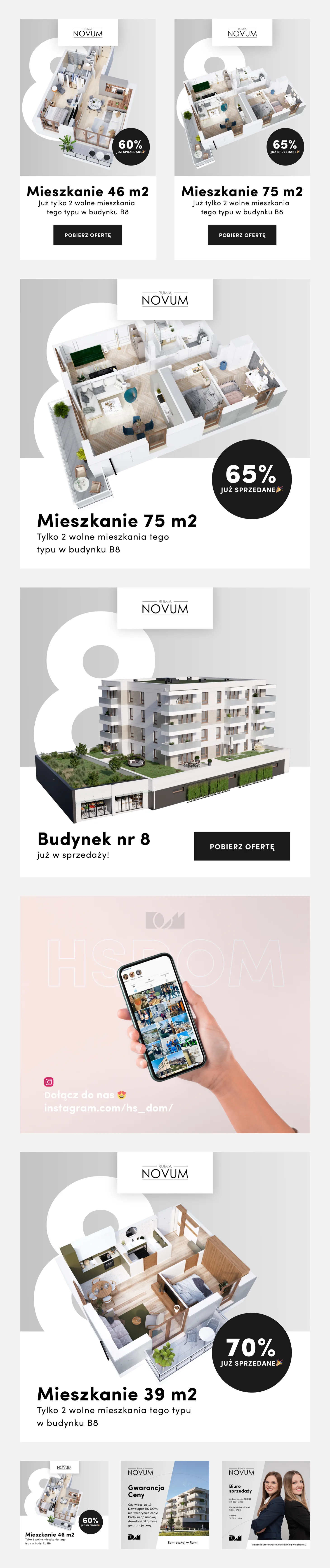 HS DOM Banners – advertising banners for a property developer, Rumia