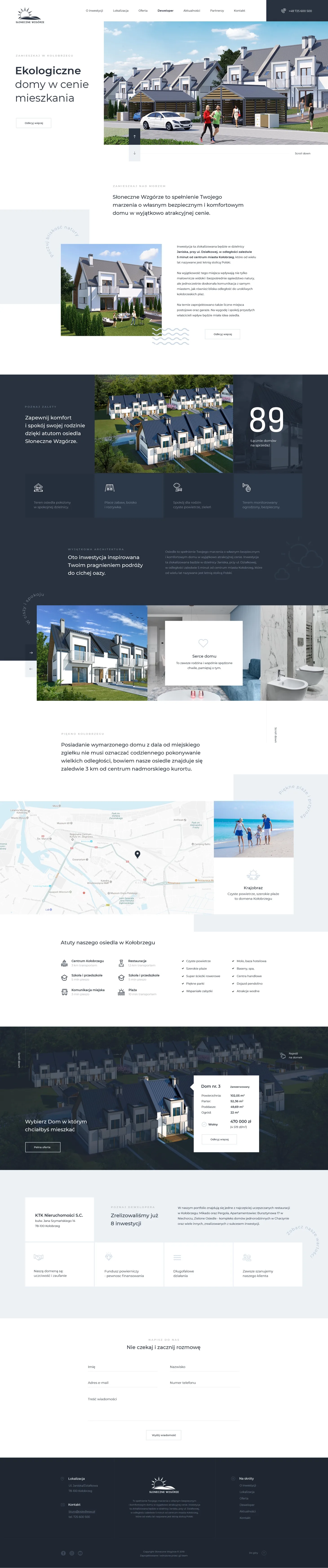 Słoneczne Wzgórze – real estate website design for a property development, Kołobrzeg