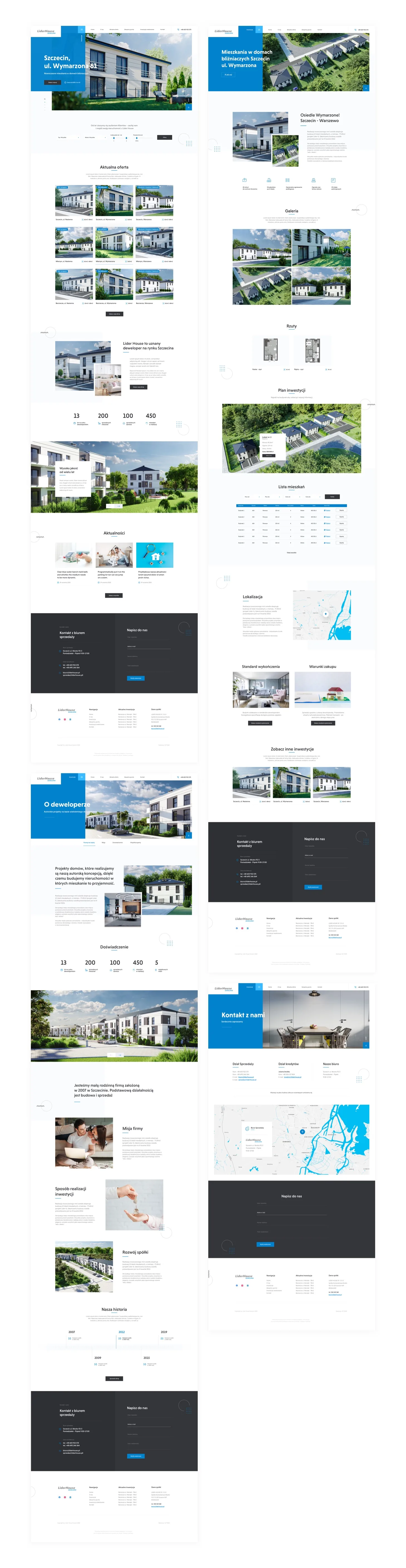 Lider House – real estate website design for a property development, Szczecin
