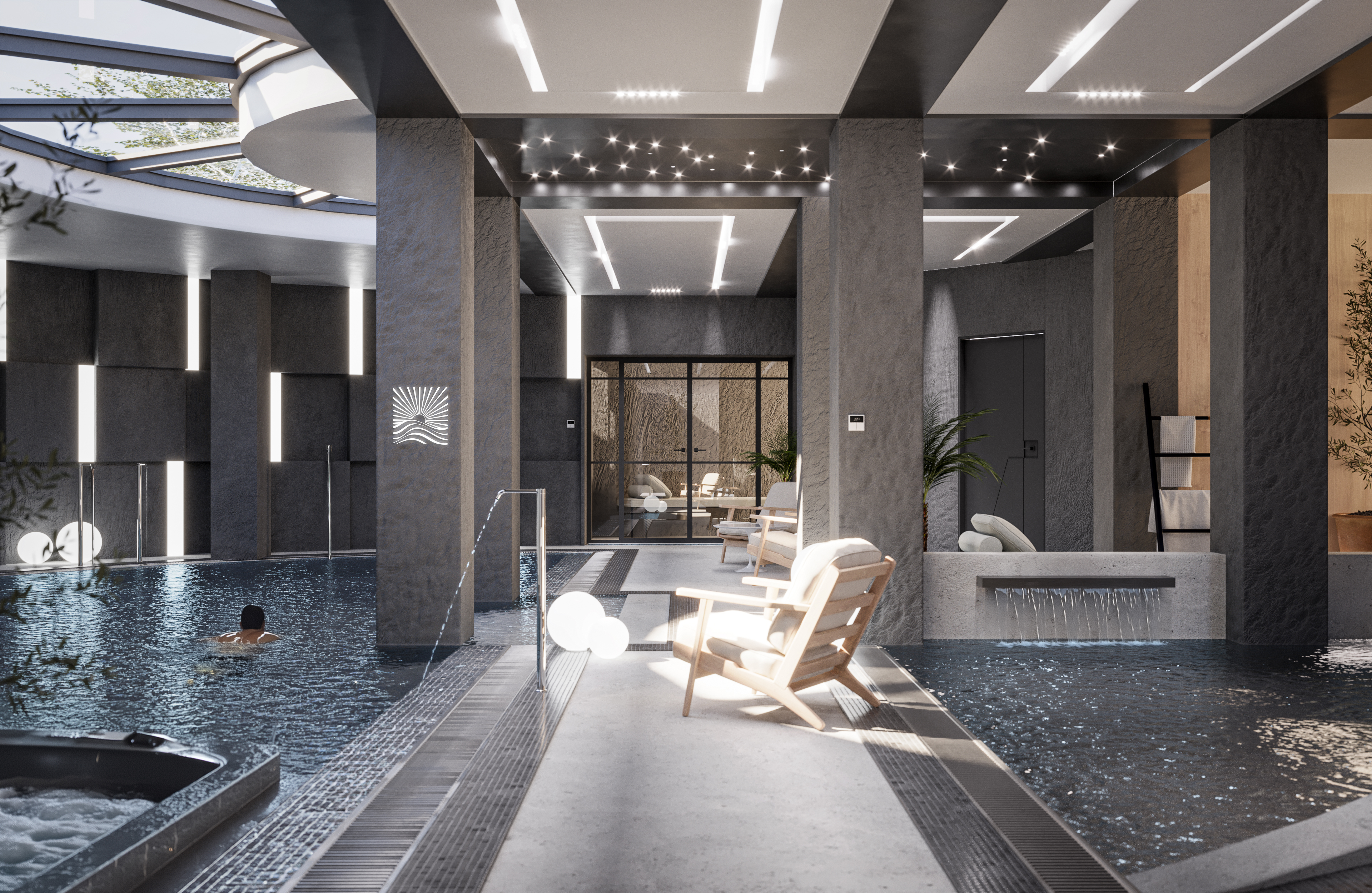 3D rendering Doha – Baltic Horizon – 3D rendering of a seaside apartment hotel