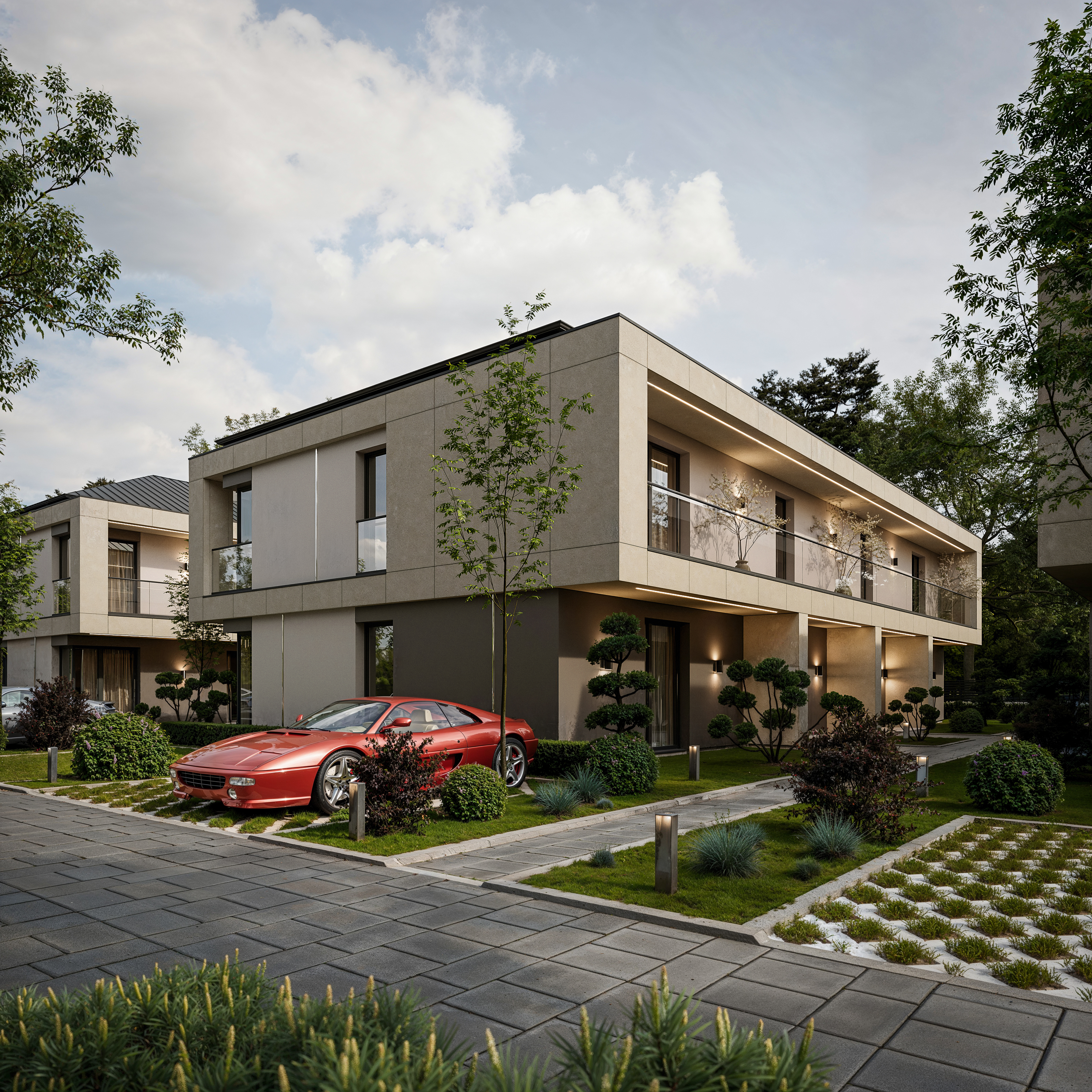 3D rendering Doha – Harmonia Park – architectural 3D rendering of a residential development