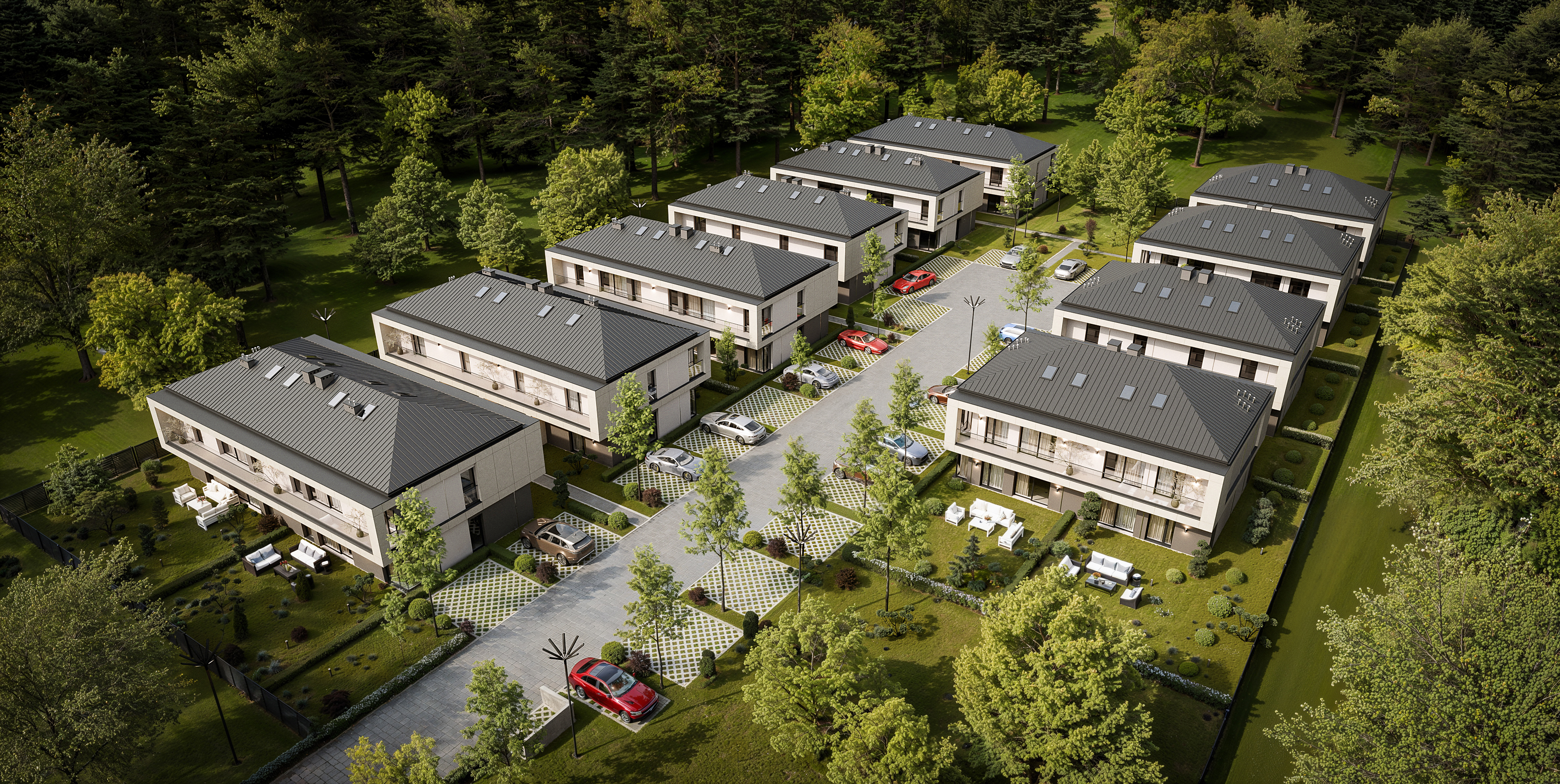 3D rendering Doha – Harmonia Park – architectural 3D rendering of a residential development